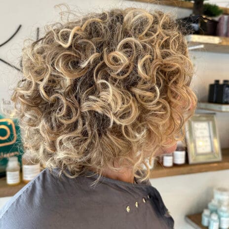 Curly hair by kalon hairdressers in Cardiff