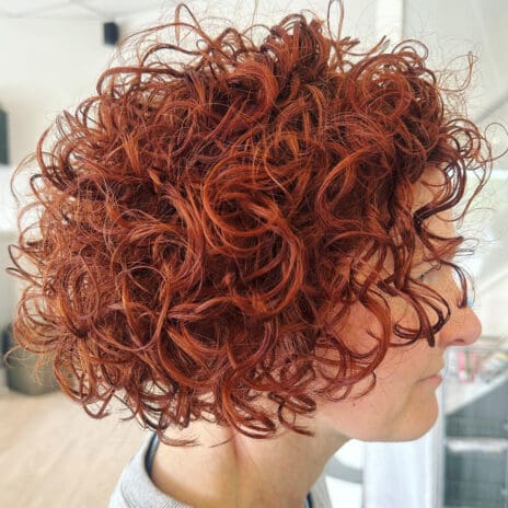 curly hair by Kalon hair studio cardiff