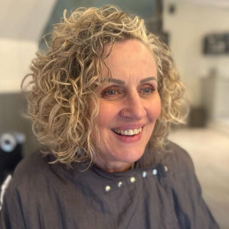 curly hair by Kalon hair studio cardiff