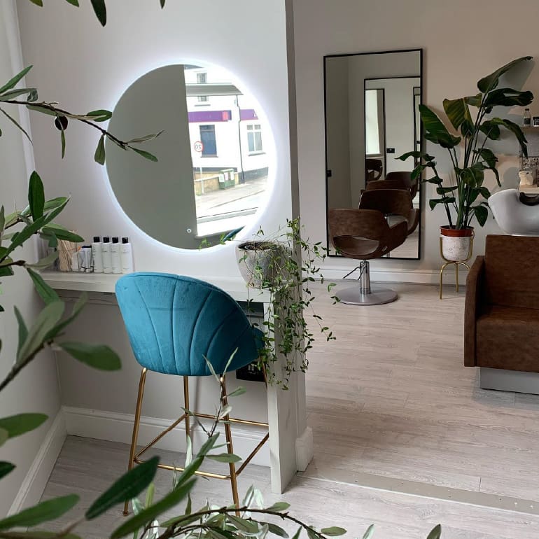 Internal shot of Kalon Hair salon cardiff